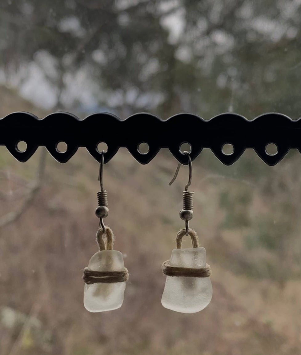 Sea Glass Earrings (clear)