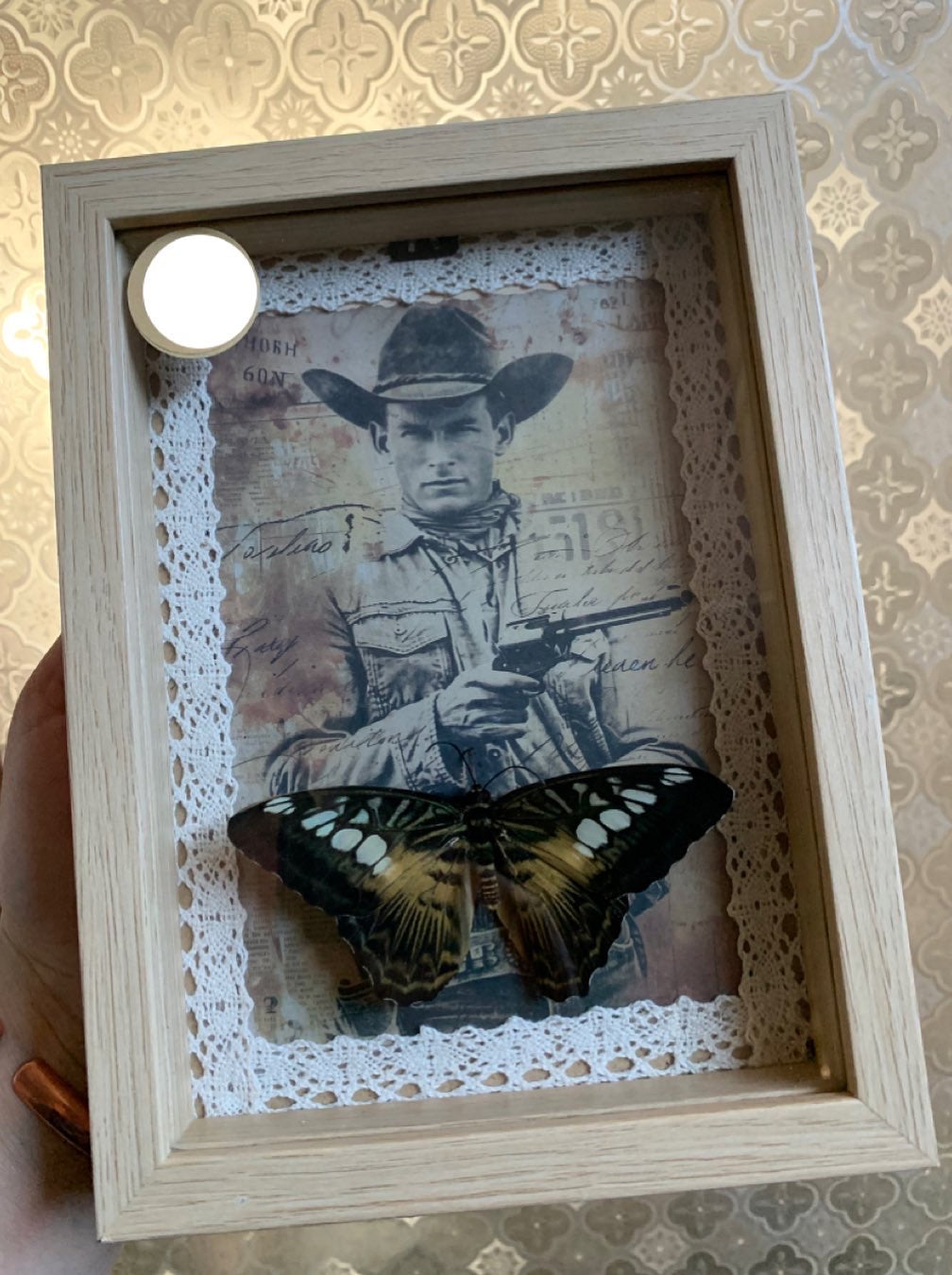 Cowboy butterfly frame