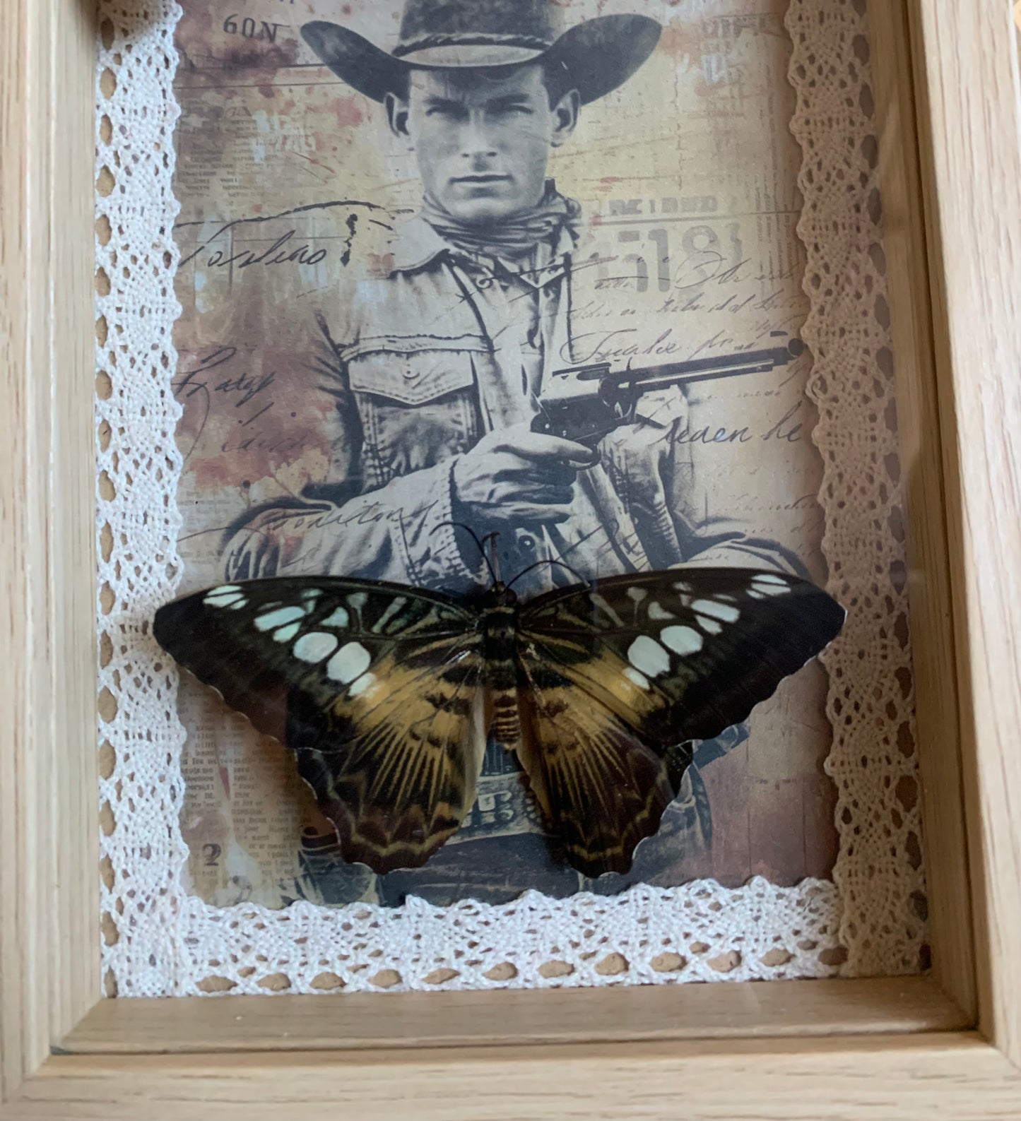 Cowboy butterfly frame