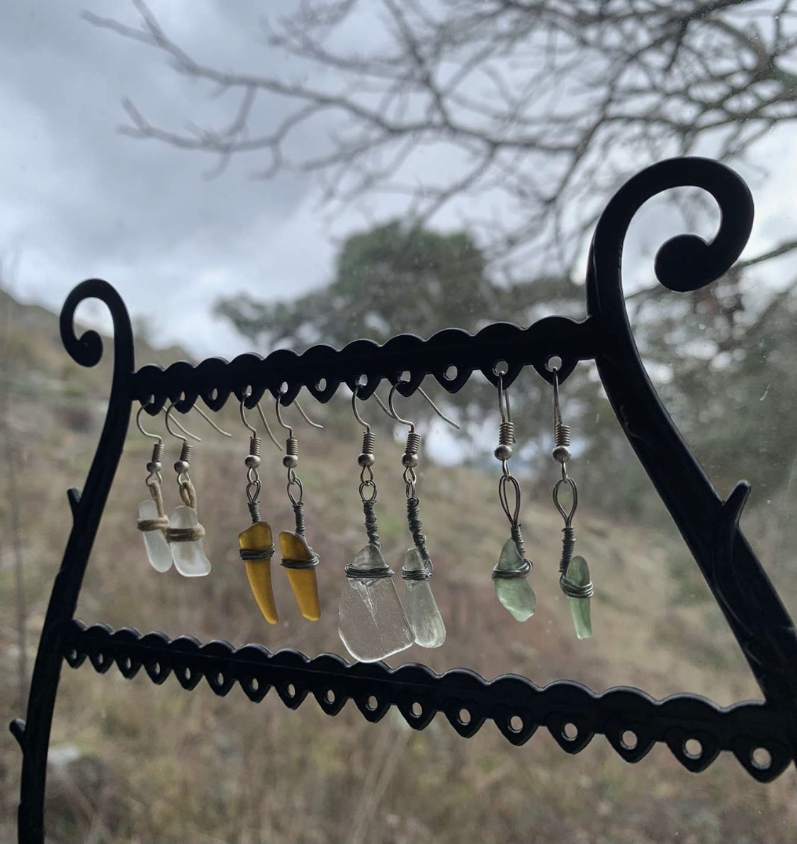 Sea Glass Earrings (clear)