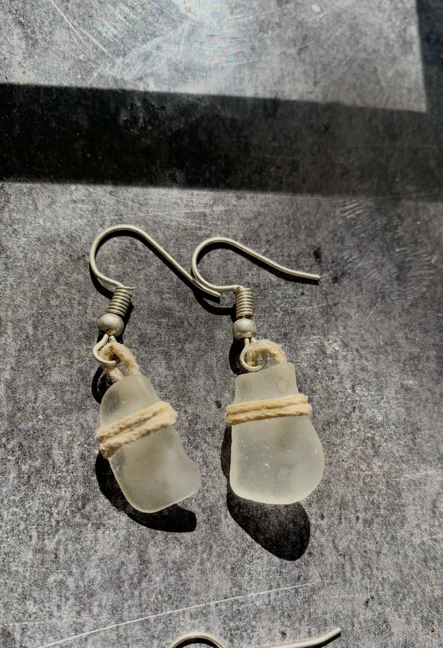 Sea Glass Earrings (clear)